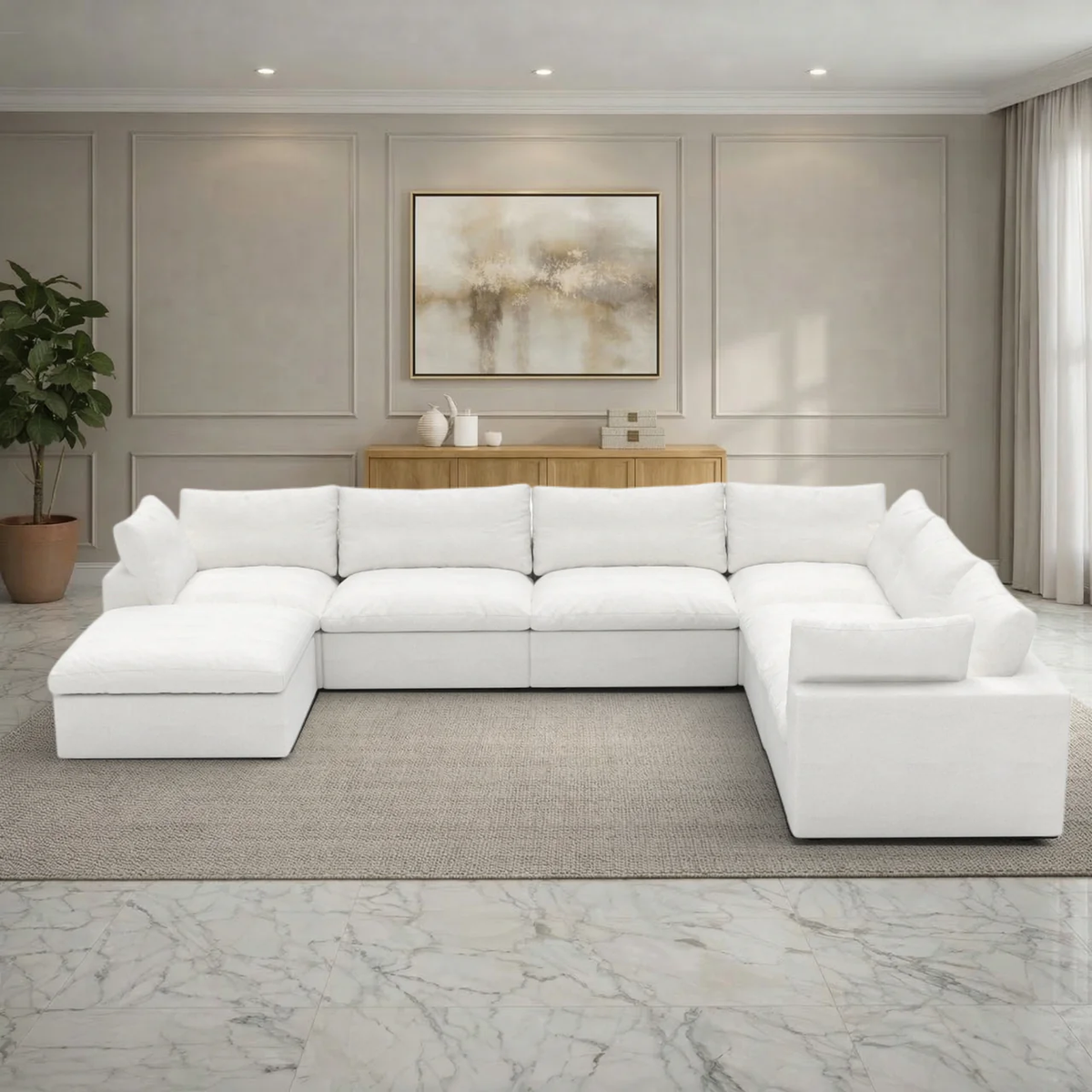 Butterscotch Cloud 7 Piece Corner Sectional