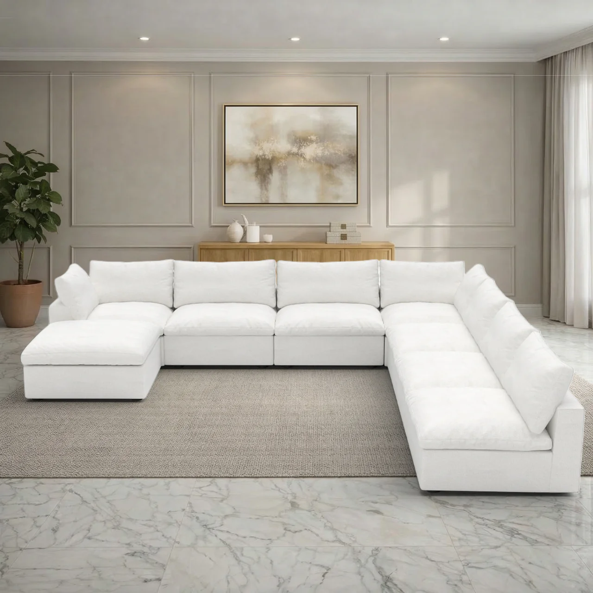 Butterscotch Cloud 8 Piece Sectional