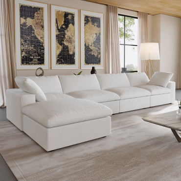 Butterscotch Cloud 5 Piece Sectional