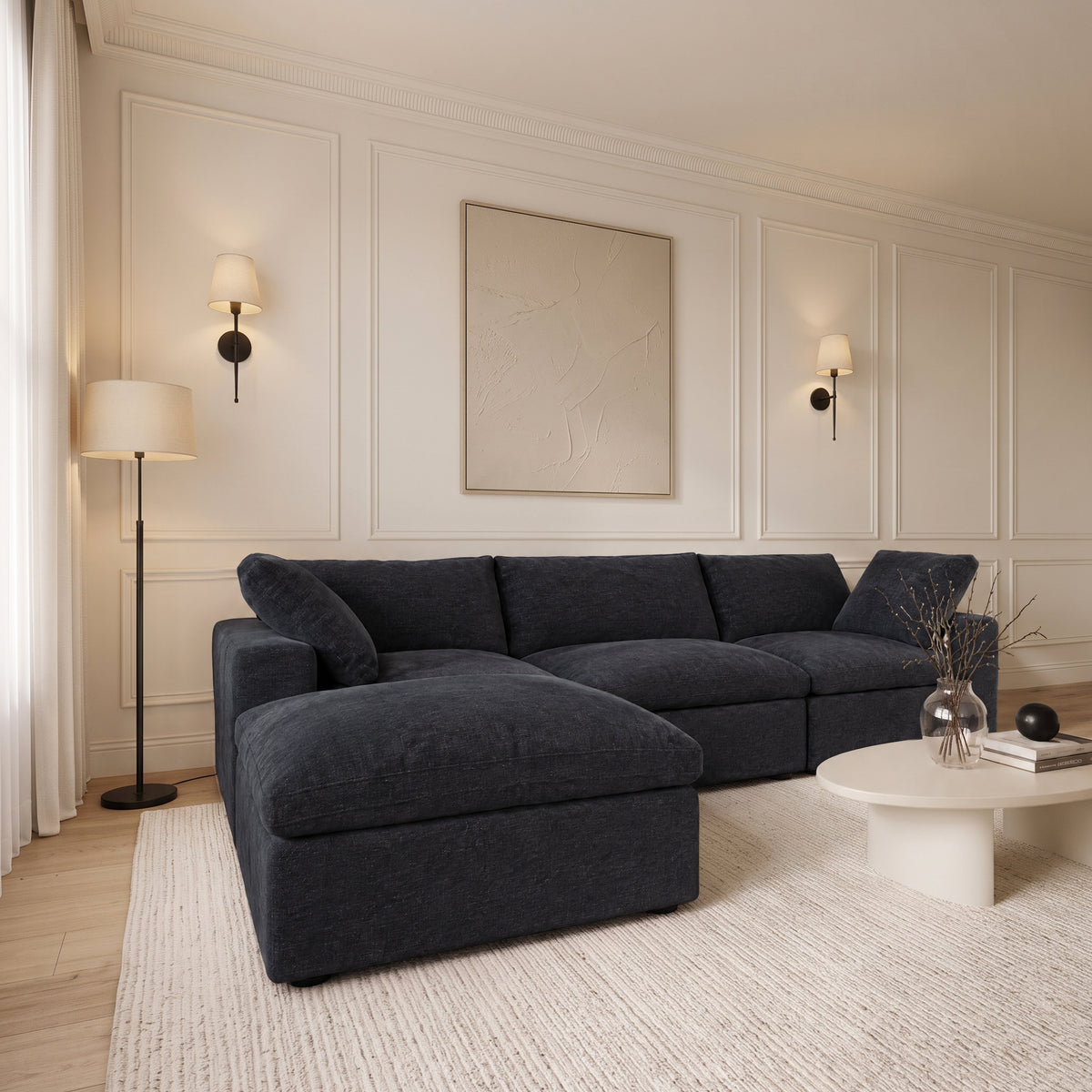 Butterscotch Cloud 4 Piece Sectional