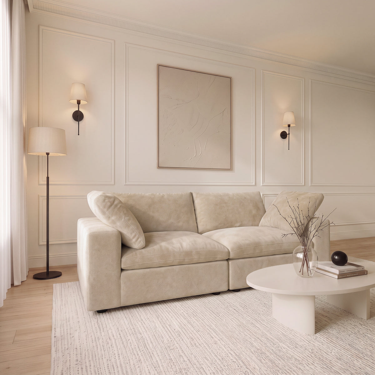 Butterscotch Cloud  2 Piece Loveseat
