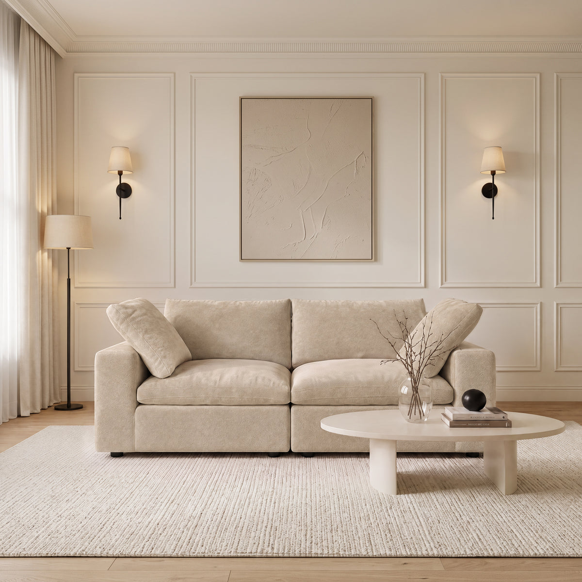 Butterscotch Cloud  2 Piece Loveseat