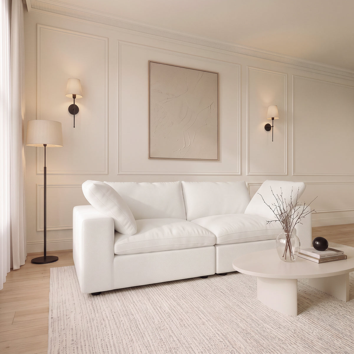 Butterscotch Cloud  2 Piece Loveseat
