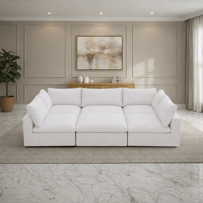 Butterscotch Cloud 6 Piece "Pit" Sectional