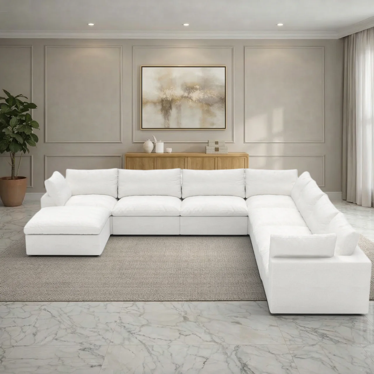 Butterscotch Cloud 8 Piece Corner Sectional