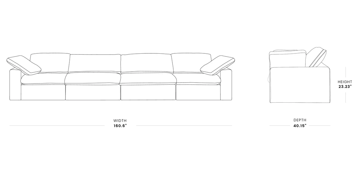 Butterscotch Cloud 4 Piece Sofa