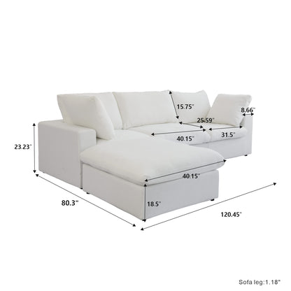 Butterscotch Cloud 4 Piece Sectional