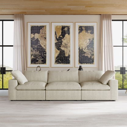 Butterscotch Cloud 3 Piece Sofa
