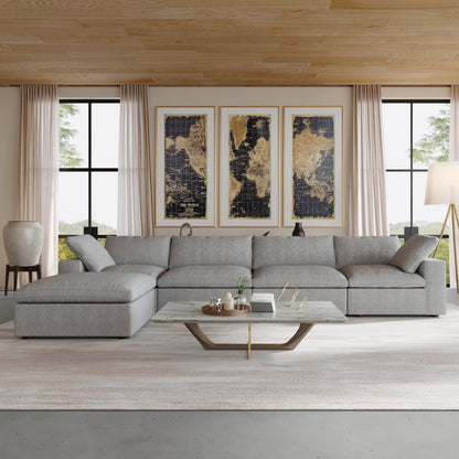 Butterscotch Cloud 5 Piece Sectional