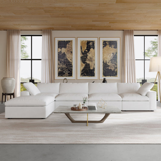Butterscotch Cloud 5 Piece Sectional