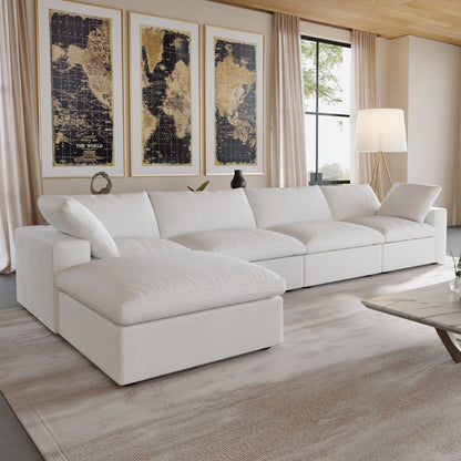 Butterscotch Cloud 5 Piece Sectional