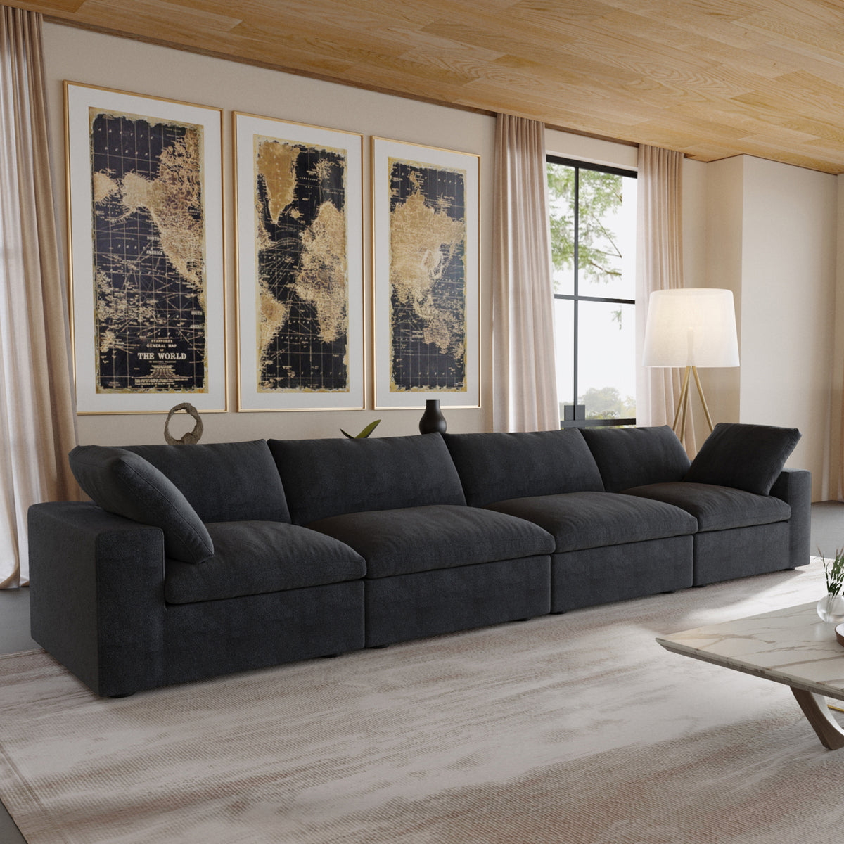 Butterscotch Cloud 4 Piece Sofa