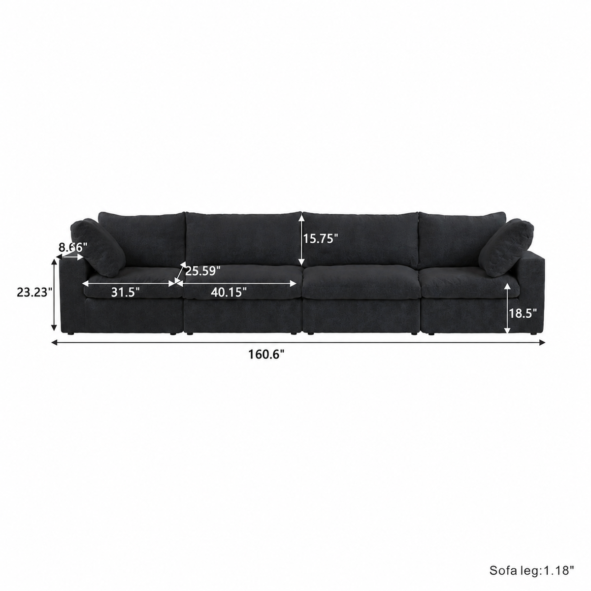 Butterscotch Cloud 4 Piece Sofa