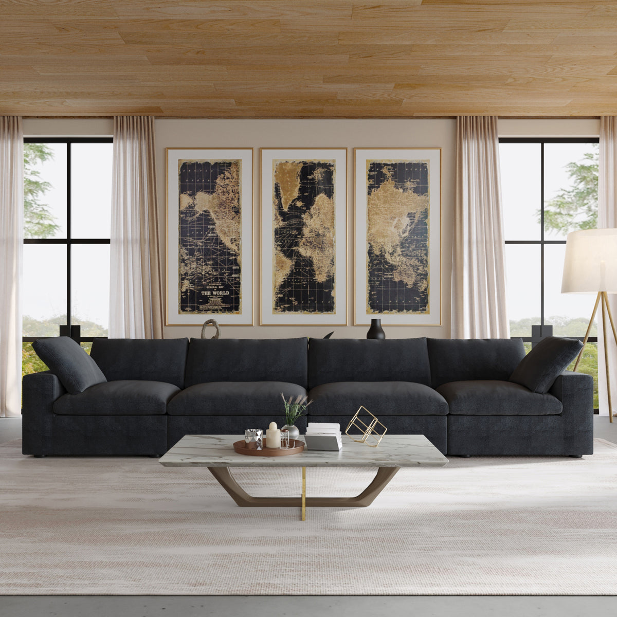 Butterscotch Cloud 4 Piece Sofa