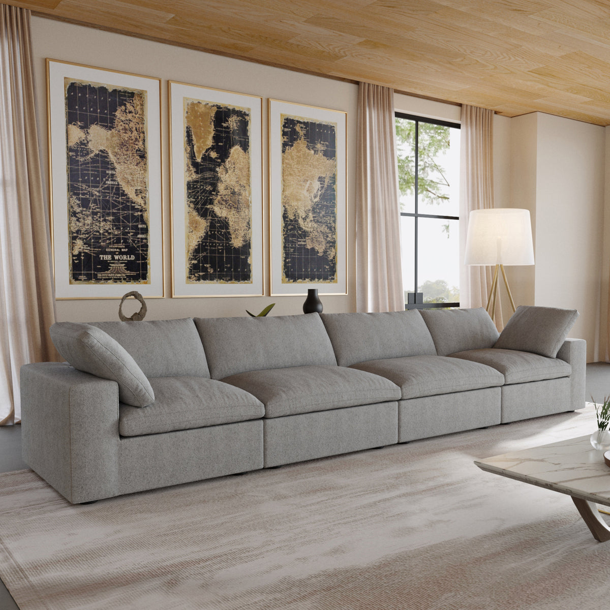 Butterscotch Cloud 4 Piece Sofa