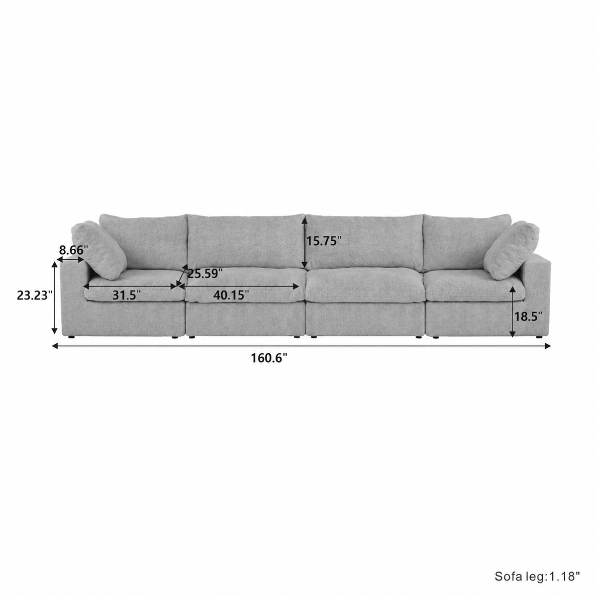 Butterscotch Cloud 4 Piece Sofa