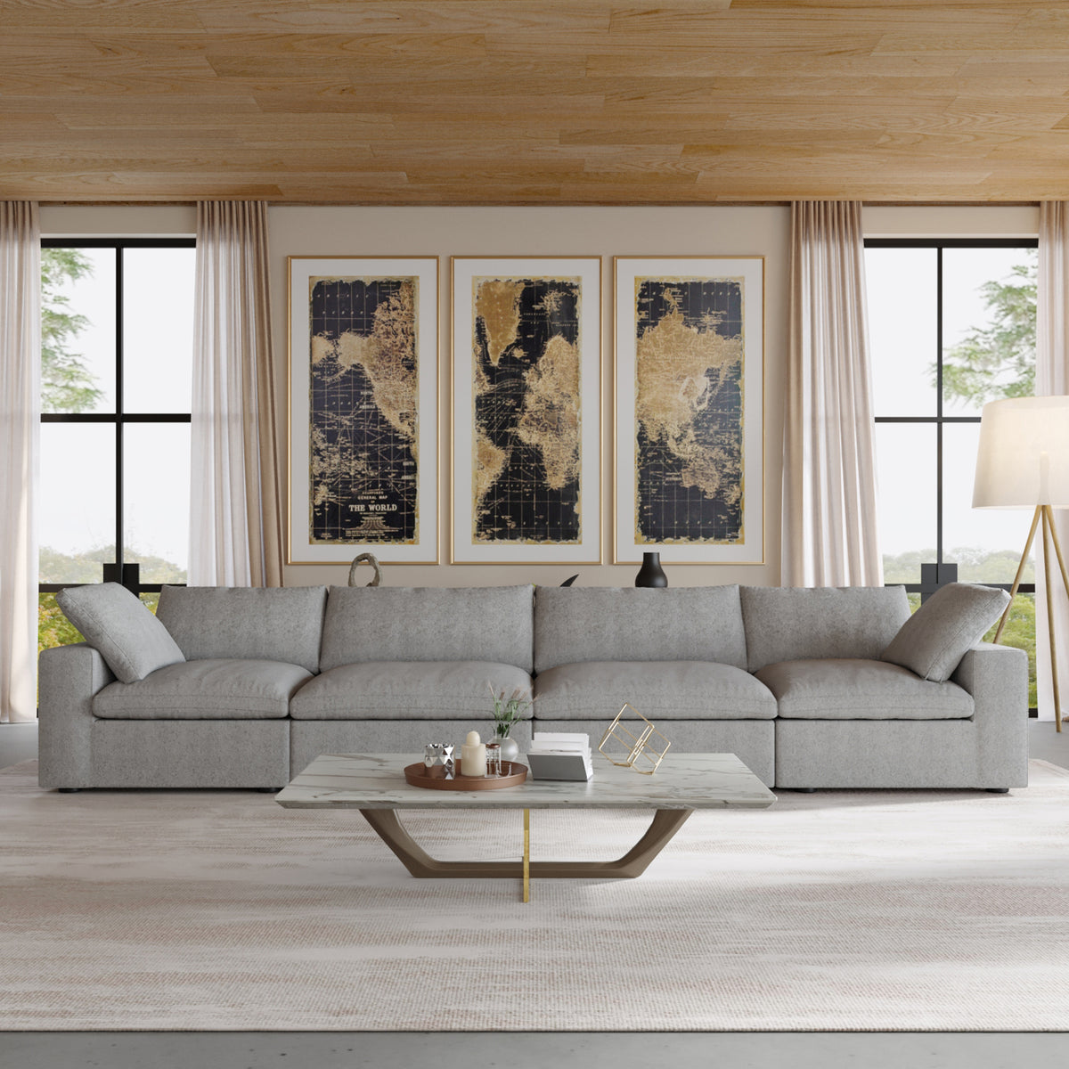 Butterscotch Cloud 4 Piece Sofa