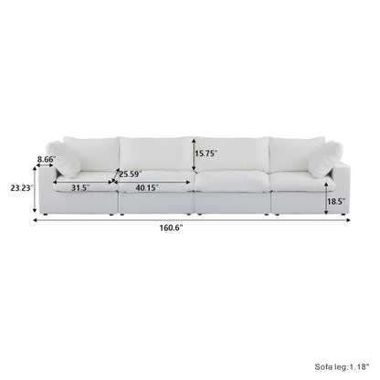 Butterscotch Cloud 4 Piece Sofa