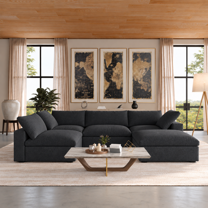 Butterscotch Cloud 5 Piece Corner Sectional