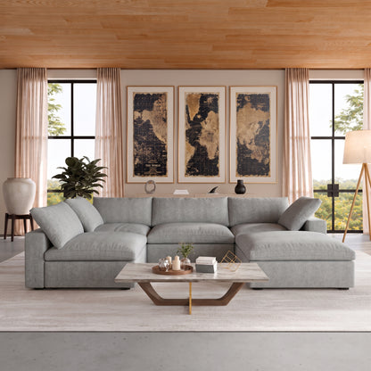Butterscotch Cloud 5 Piece Corner Sectional