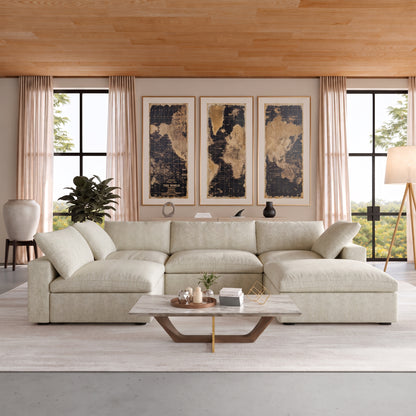 Butterscotch Cloud 5 Piece Corner Sectional