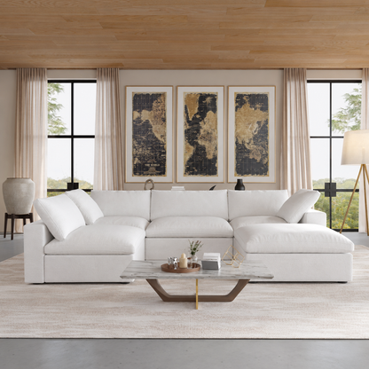 Butterscotch Cloud 5 Piece Corner Sectional